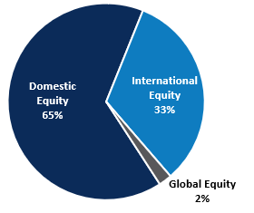 Public Equity Allocation Pie Chart as of June 30, 2025